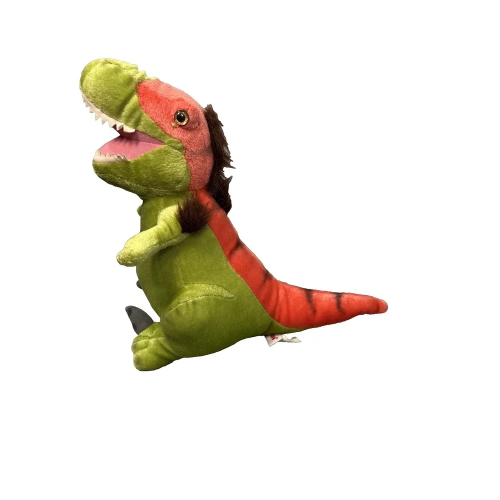 Aurora Dinosaur Plush Green Red T-Rex Stuffed Animal 11